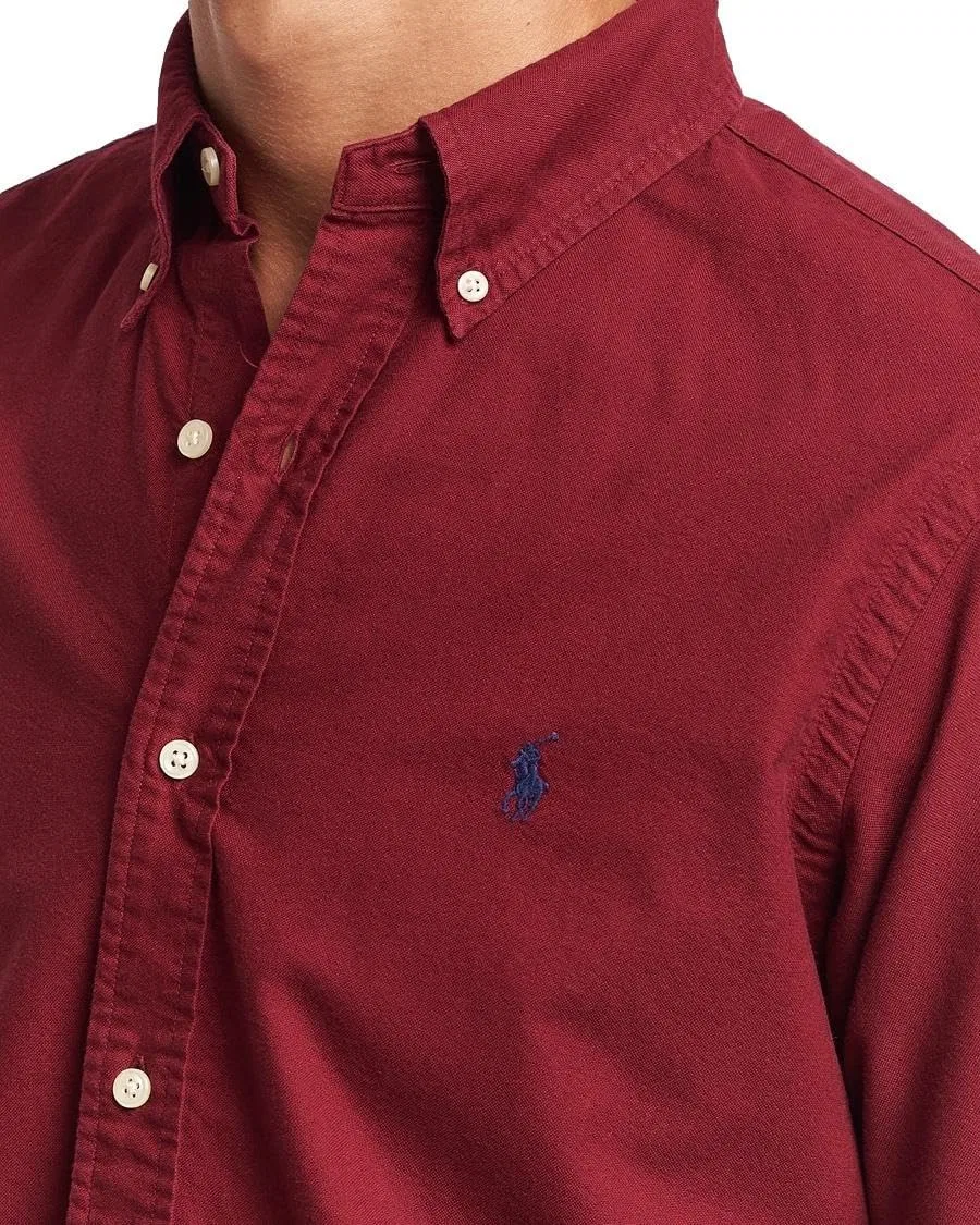 Классическая мужская спортивная рубашка с длинным рукавом оксфорд от POLO RALPH LAUREN, Rl Red Carpet — фото 3