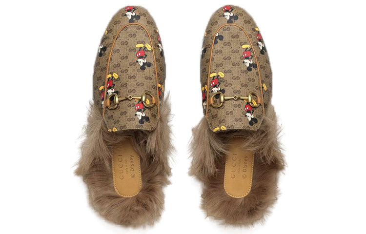 Тапочки (WMNS) Gucci Princetown Fur Lined Slipper x Disney 'Mickey Mouse' 603467-HWU30-8487 — фото 3