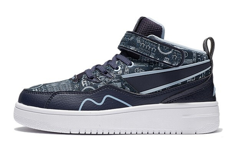 

LINING YOUNG LiNing Rebound Cushioning Abrasion Resistant Mid top детские скейтбординг кроссовки Mist Blue для подростков