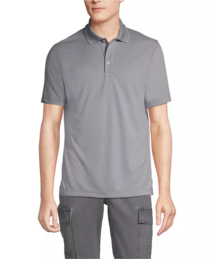 

Мужская поло с коротким рукавом сплошного цвета для активного отдыха Lands' End, оранжевый