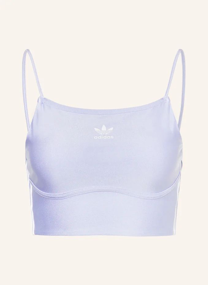

Укороченный топ 3 полоски Adidas, фиолетовый