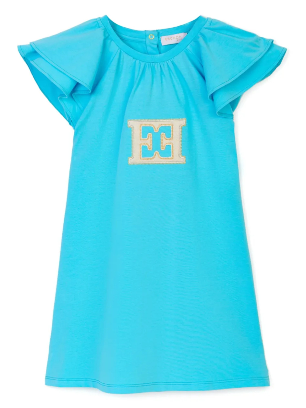 

Платье Escada Kids с аппликацией логотипа, синий