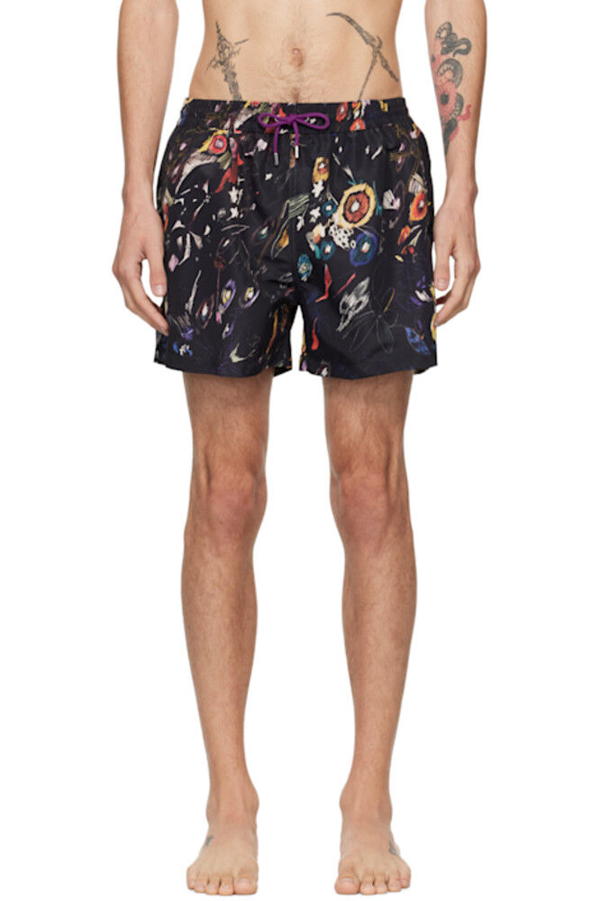 

Черный графический купальник Paul Smith