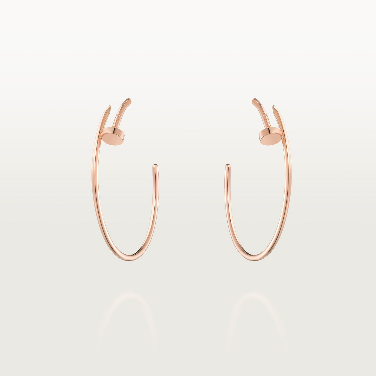 

Серьги Cartier Créoles Juste un Clou, большая модель, розовое золото