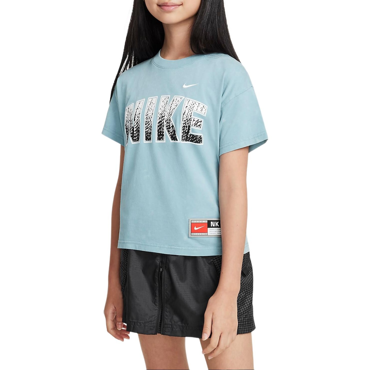 Детская футболка Nike, цвет Hyper Turquoise — фото 2