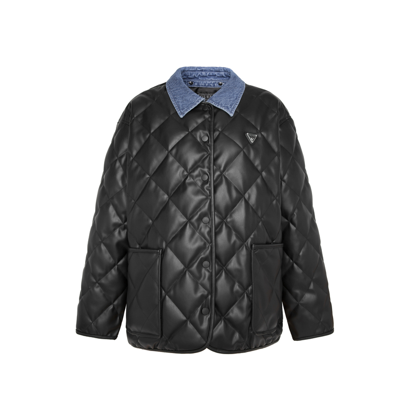 

GUESS Женская пуховая куртка графитово-черная, JBLK-Graphite Black