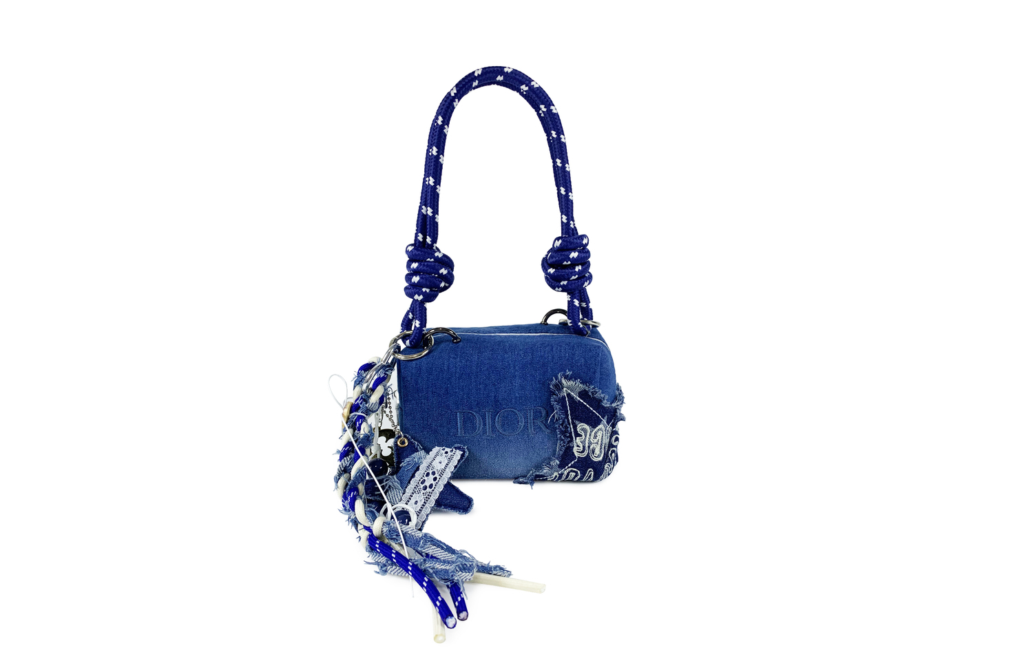 DIOR Цветочная кисть, denim, millennium, modern retro, distressed, denim crossbody одно плечо косметичка denim blue — фото 2