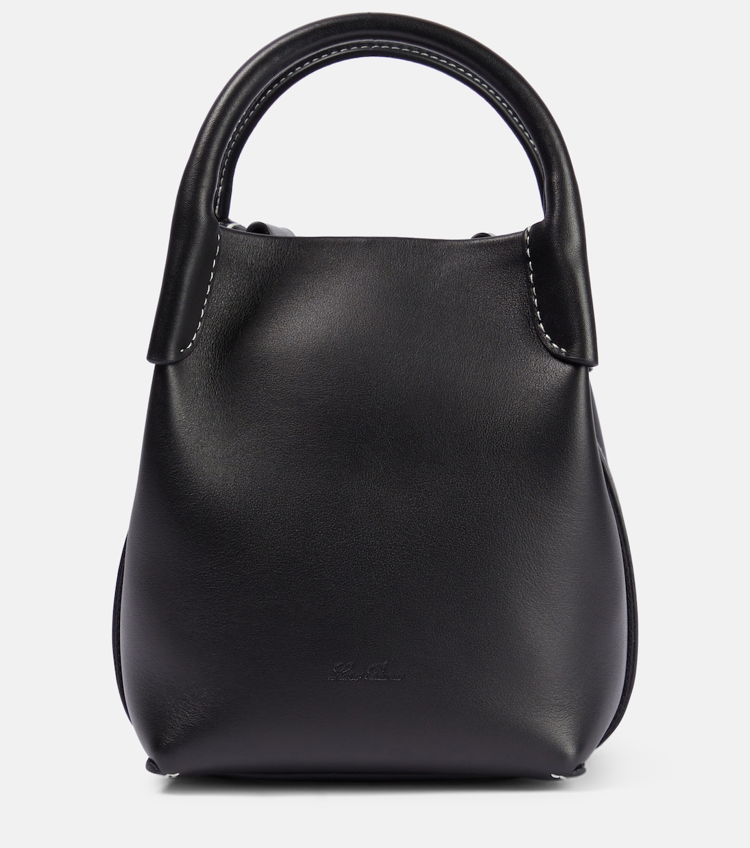 

Сумка-ведро Bale Small из кожи Loro Piana, черный