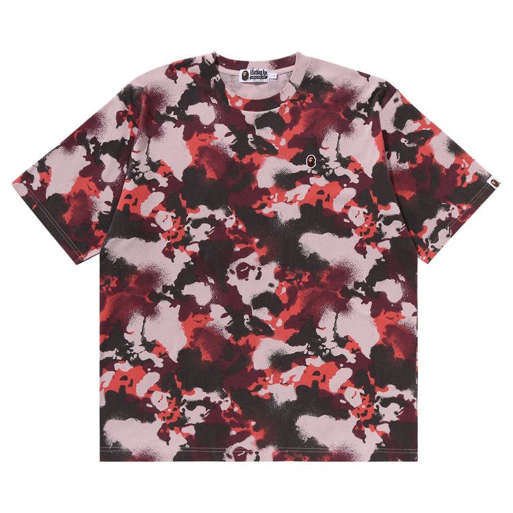 

Футболка BAPE Map Camo Ape Head One Point Relaxed Fit Tee, Red