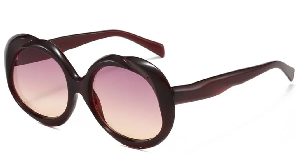 

Популярные модные круглые женские солнцезащитные очки в стиле панк, ретро мужские солнцезащитные очки с градиентной оправой, градиентные солнцезащитные очки UV400 SZVVBKK, Red