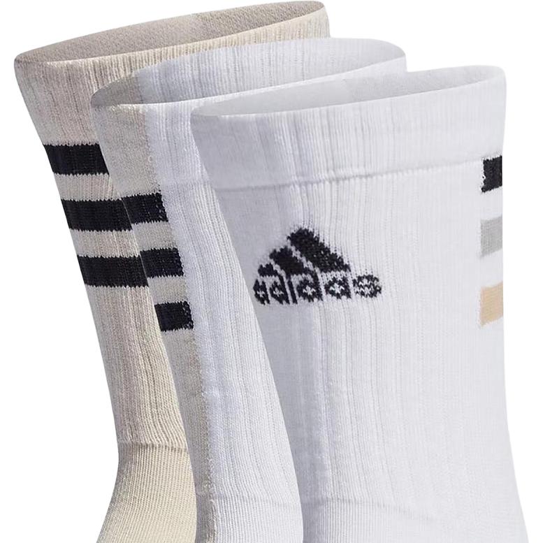 Носки до середины икры Унисекс 3 пары Adidas, 3 пары (Белый+Бокситовый коричневый+Чёрный) — фото 3