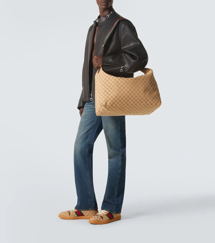 Кроссовки Screener GG Canvas Gucci, коричневый — фото 2