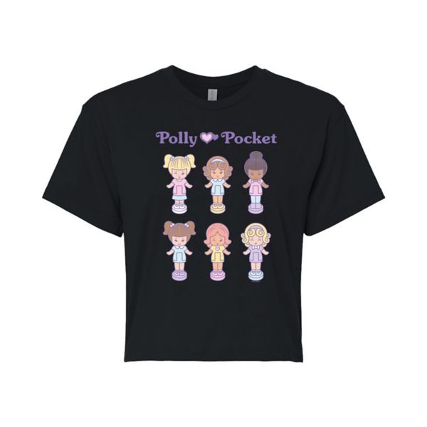 

Футболка с принтом кукол для подростков Polly Pocket, черный