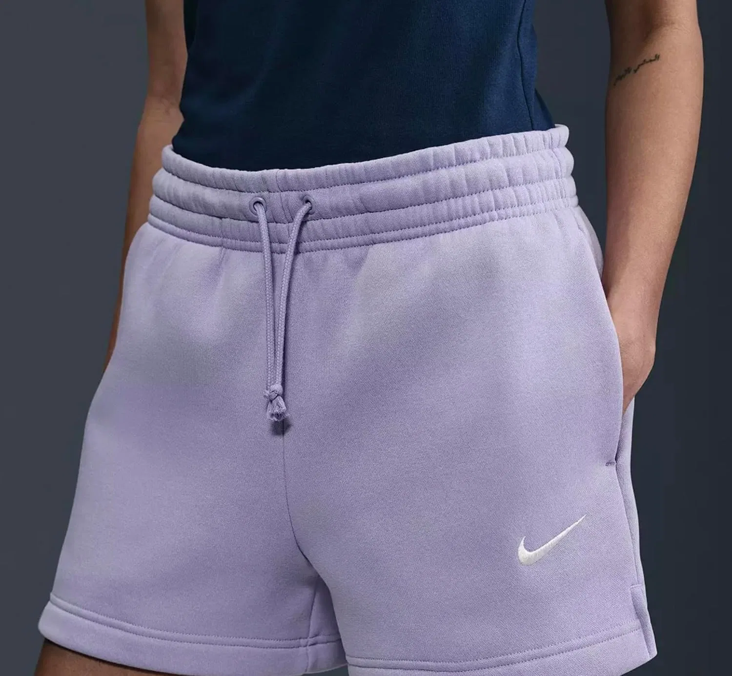 Шорты Nike Sportswear Phoenix Fleece, Lilac Ice — фото 3