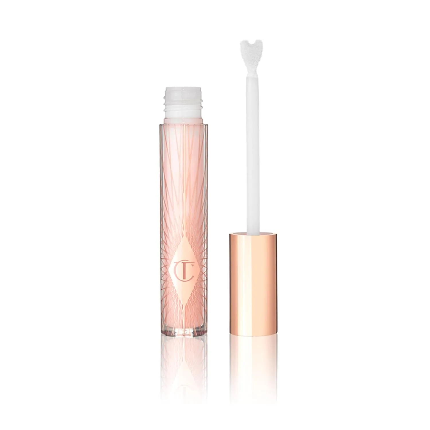 Charlotte Tilbury Collagen Lip Bath - Блеск для губ, придающий им объем и сияние - Формула с ухаживающими компонентами для увлажнения и питания губ, Rose Refresh - sheer pink