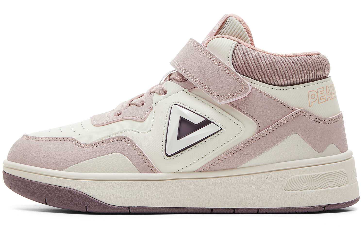 

PEAK Детские кроссовки для скейтбординга Anti Kick Mid Top, средние, фиолетовые, бежевые, белые, подростковые