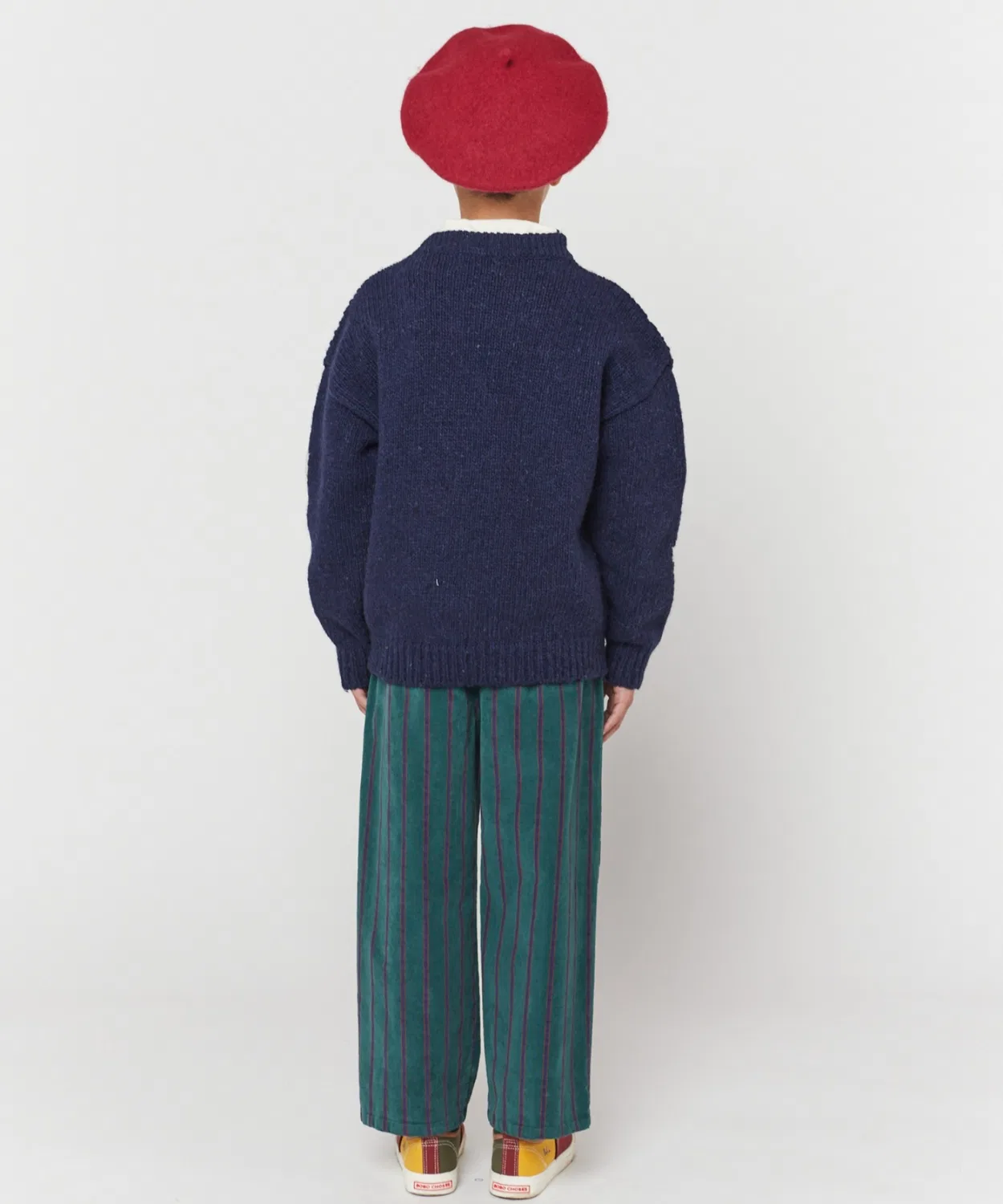 Свитер с косами THE FEAST BRAIDED JUMPER BOBO CHOSES 60% шерсть 30% полиамид 10% альпака тёмно-синий — фото 4