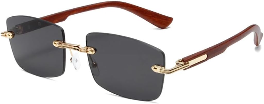 

Популярные модные женские солнцезащитные очки в винтажном стиле, без оправы, прозрачные, с градиентом, защита от УФ-излучения UV400; мужские солнцезащитные очки в стиле панк SZVVBKK, Golden Grey