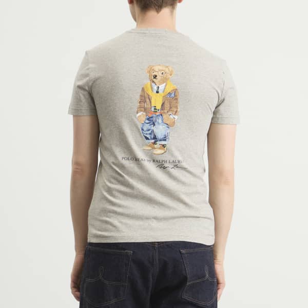Футболка с изображением медведя из коллекции Heritage Polo Ralph Lauren, Loft Heather — фото 3