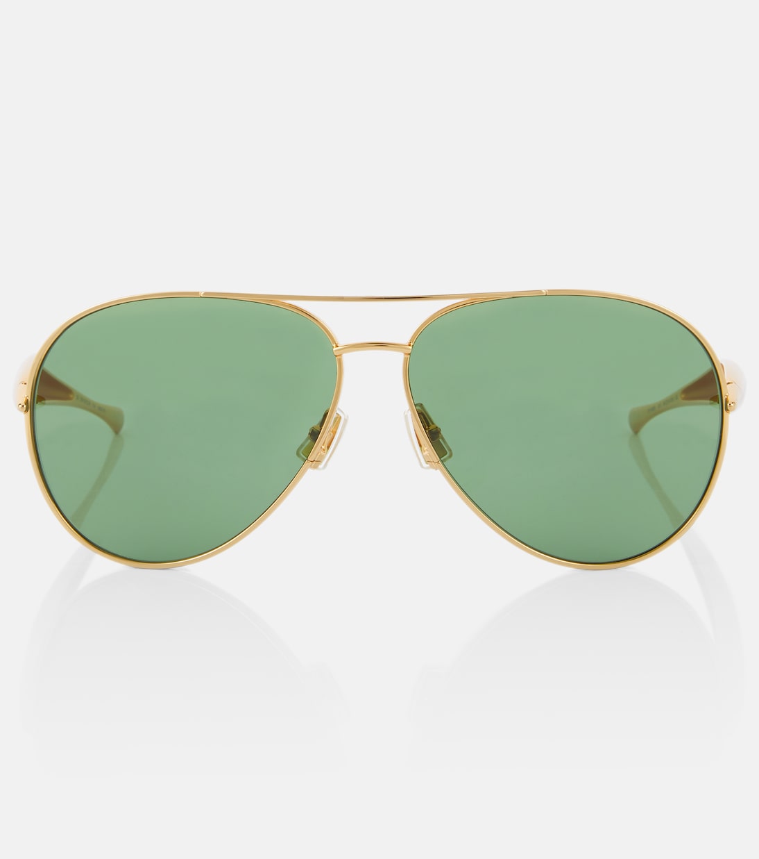 

Солнцезащитные очки Sardine Aviator Bottega Veneta, Gold-Gold-Green