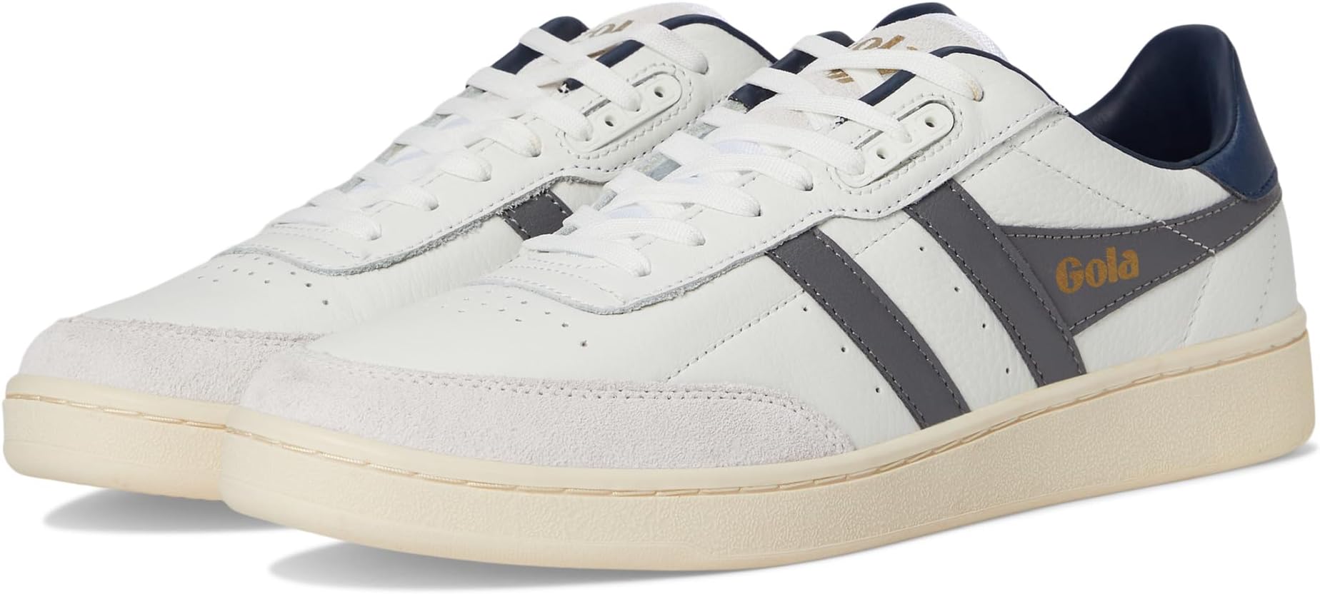

Кроссовки Gola Contact Leather, цвет White/Ash/Navy