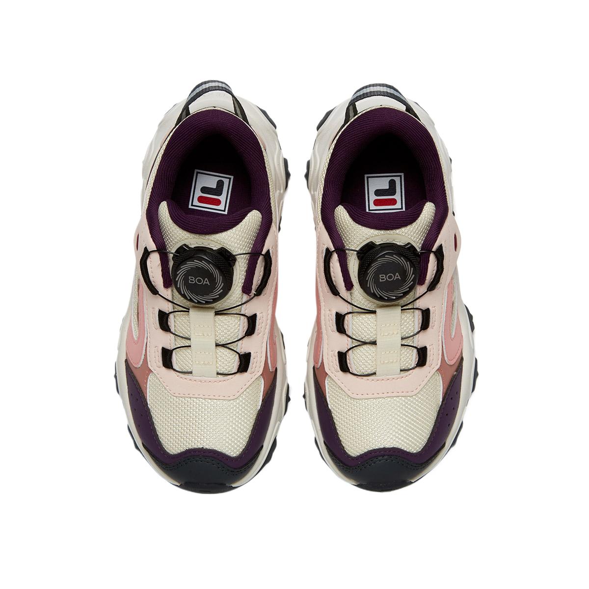 FILA KIDS Боа лоу топ детские повседневные кроссовки antique white/shadow purple kids' — фото 3