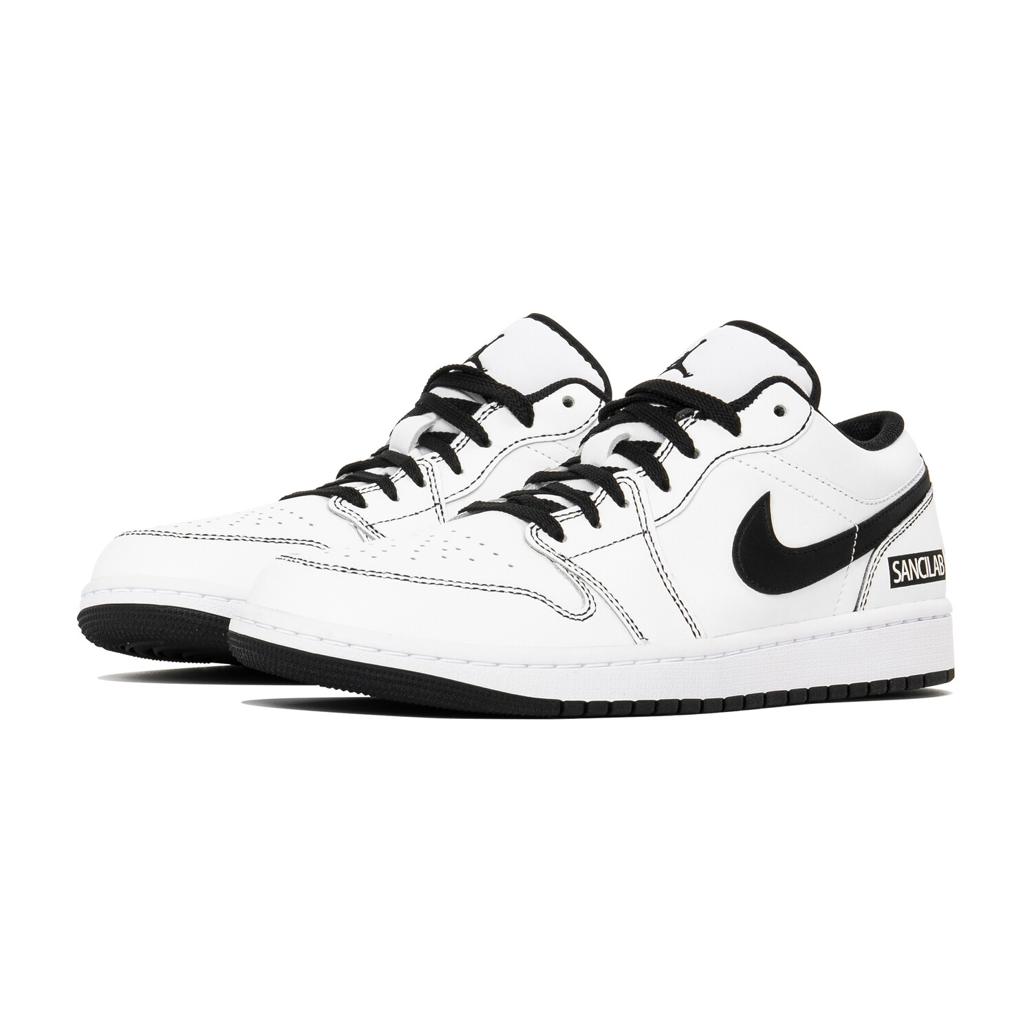 Кроссовки Air Jordan 1 Vintage Basketball Shoes Men Low-Top Black — фото 4