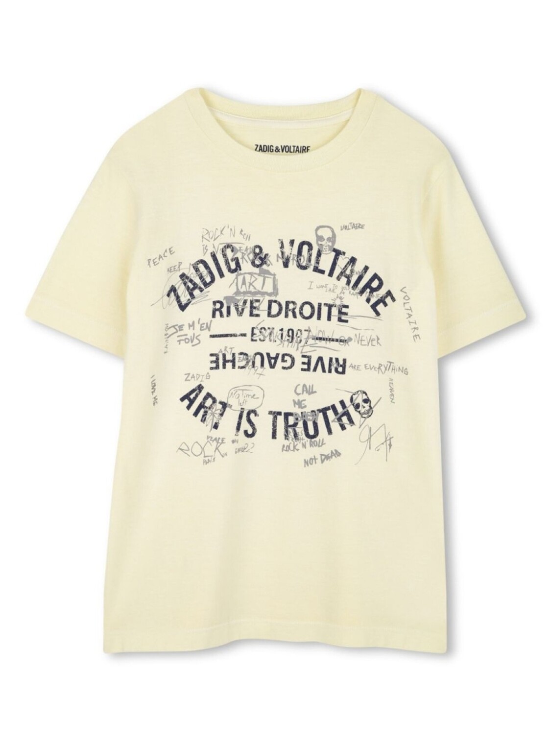 

Zadig & Voltaire Kids футболка с логотипом, желтый