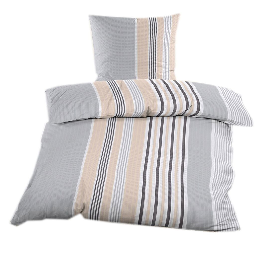 

Постельное белье Renforce из 2 предметов 135 х 200 см. Комплект постельного белья из 100% хлопка на молнии в серо-бежевую полоску Casa Colori, Бежевый, Постельное белье Renforce из 2 предметов 135 х 200 см. Комплект постельного белья из 100% хлопка на мол