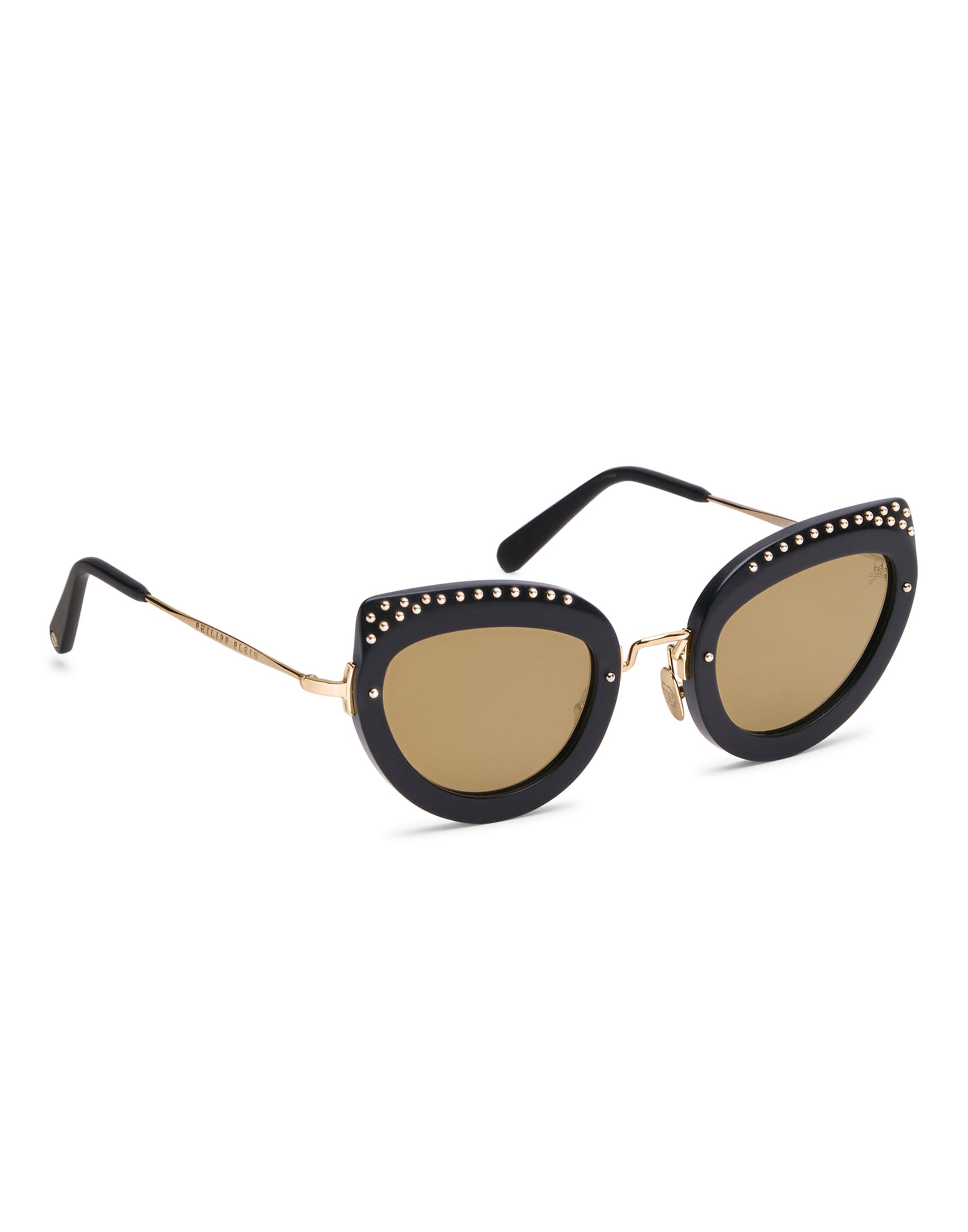 

Солнцезащитные очки "Жаклин" PHILIPP PLEIN, цвет black matt/gold/mirror/gold