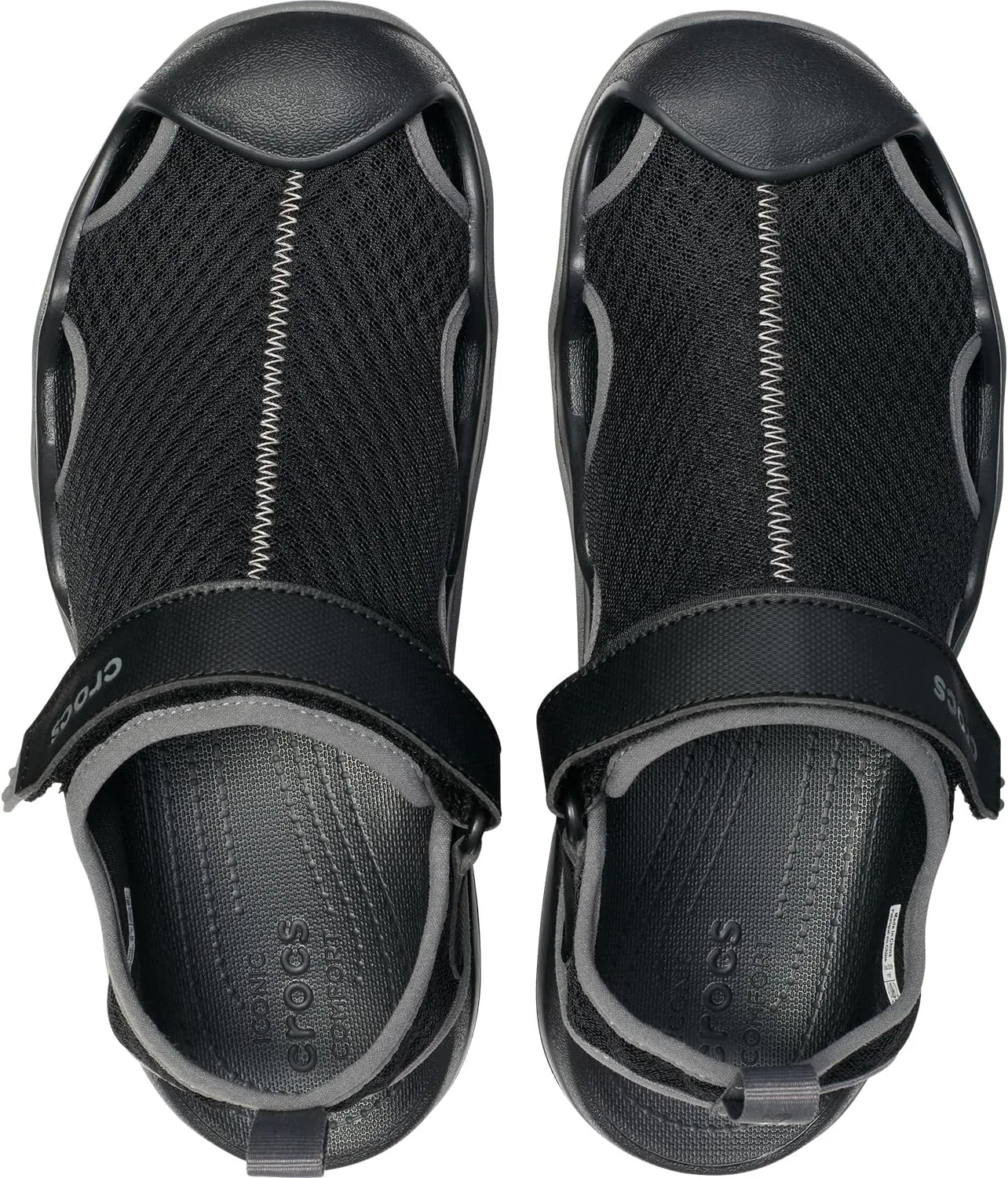 Спортивные сандалии с сеткой Crocs, Black — фото 4