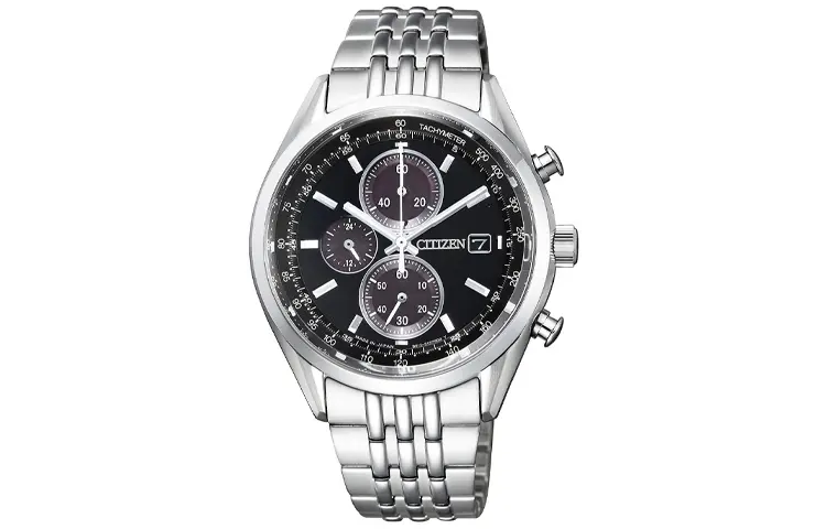 

CITIZEN Часы Solar Quartz Movement Stainless Steel Strap Watch Men's Watch Black Dial CA0450 57E