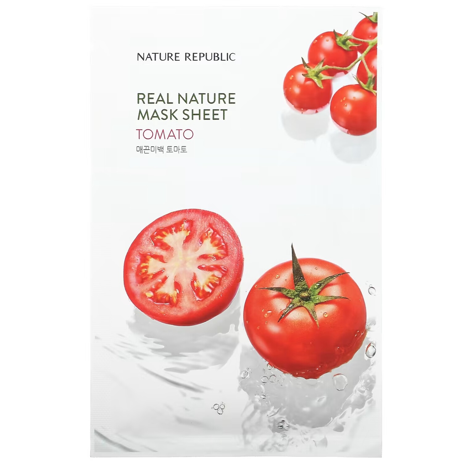 

Тканевая маска Real Nature Beauty с помидорами, 1 лист, 0,77 жидкой унции (23 мл) Nature Republic