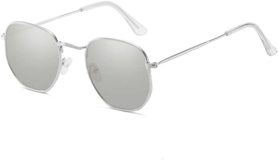 

Металлические квадратные солнцезащитные очки для женщин, винтажные солнцезащитные очки, модные женские очки с зеркальными линзами, дизайнерские очки MTZJH, Silver Silver