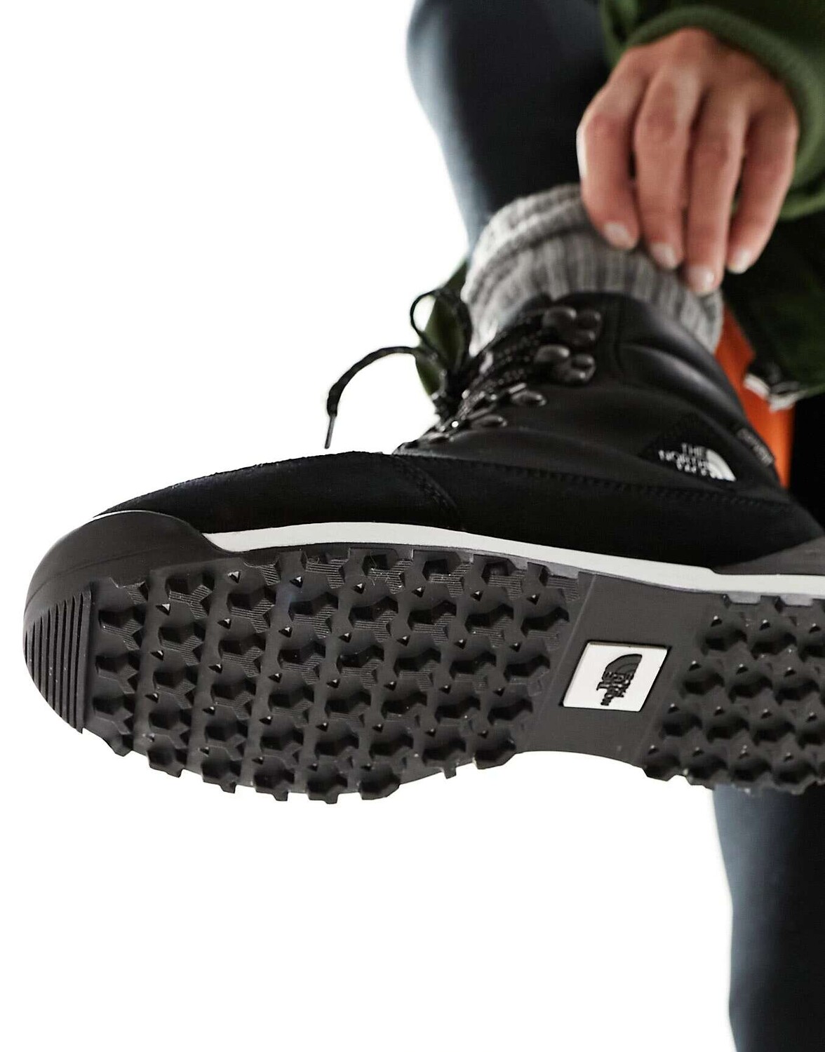 Женские походные ботинки The North Face Back-To-Berkeley IV комбинированные водонепроницаемые, черно-белый — фото 2