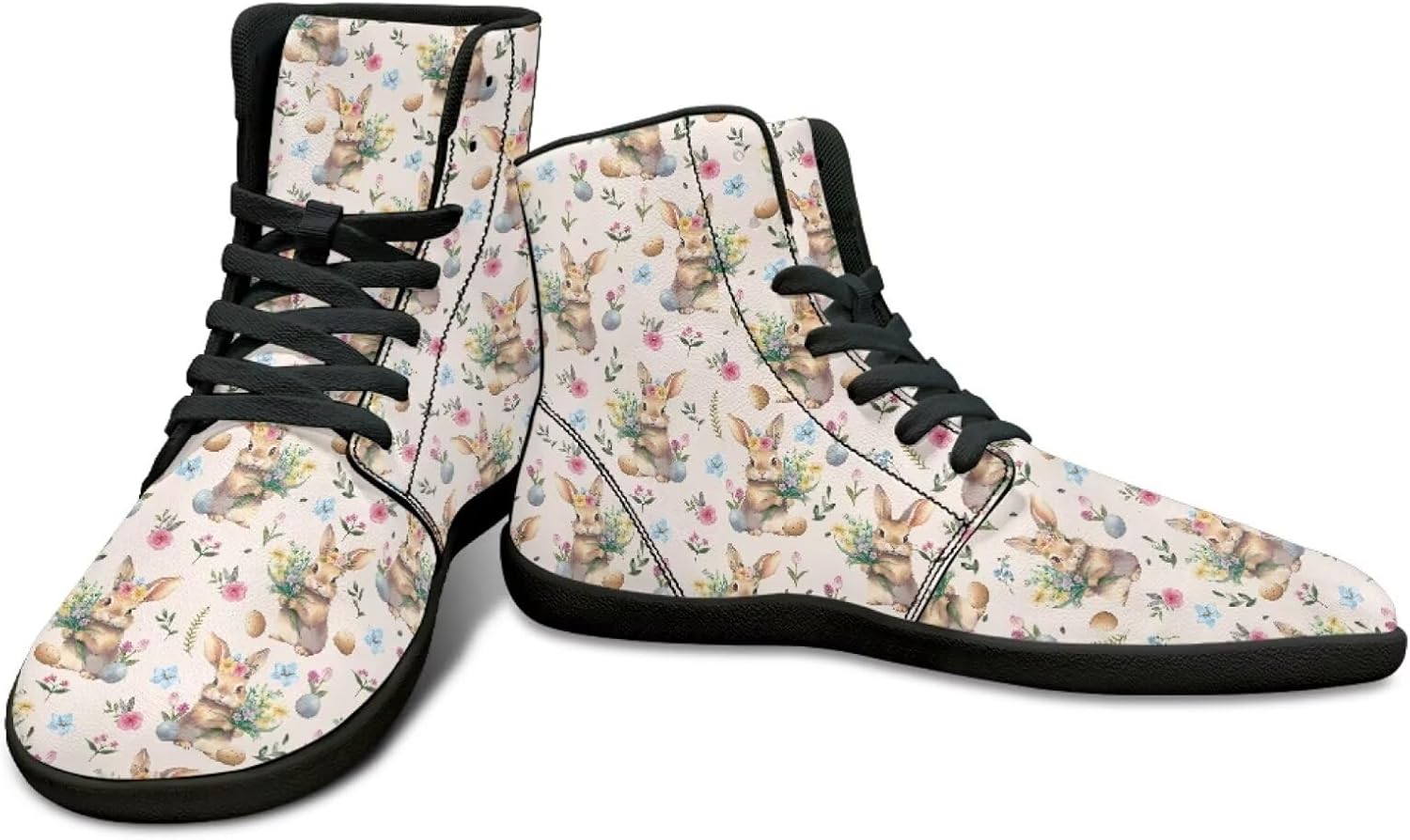 

Высокие кроссовки с пасхальным принтом для бега - нескользящие кроссовки для бега, мужская обувь для бега по земле, повседневная спортивная обувь Watdotory, Bunny Easter Print