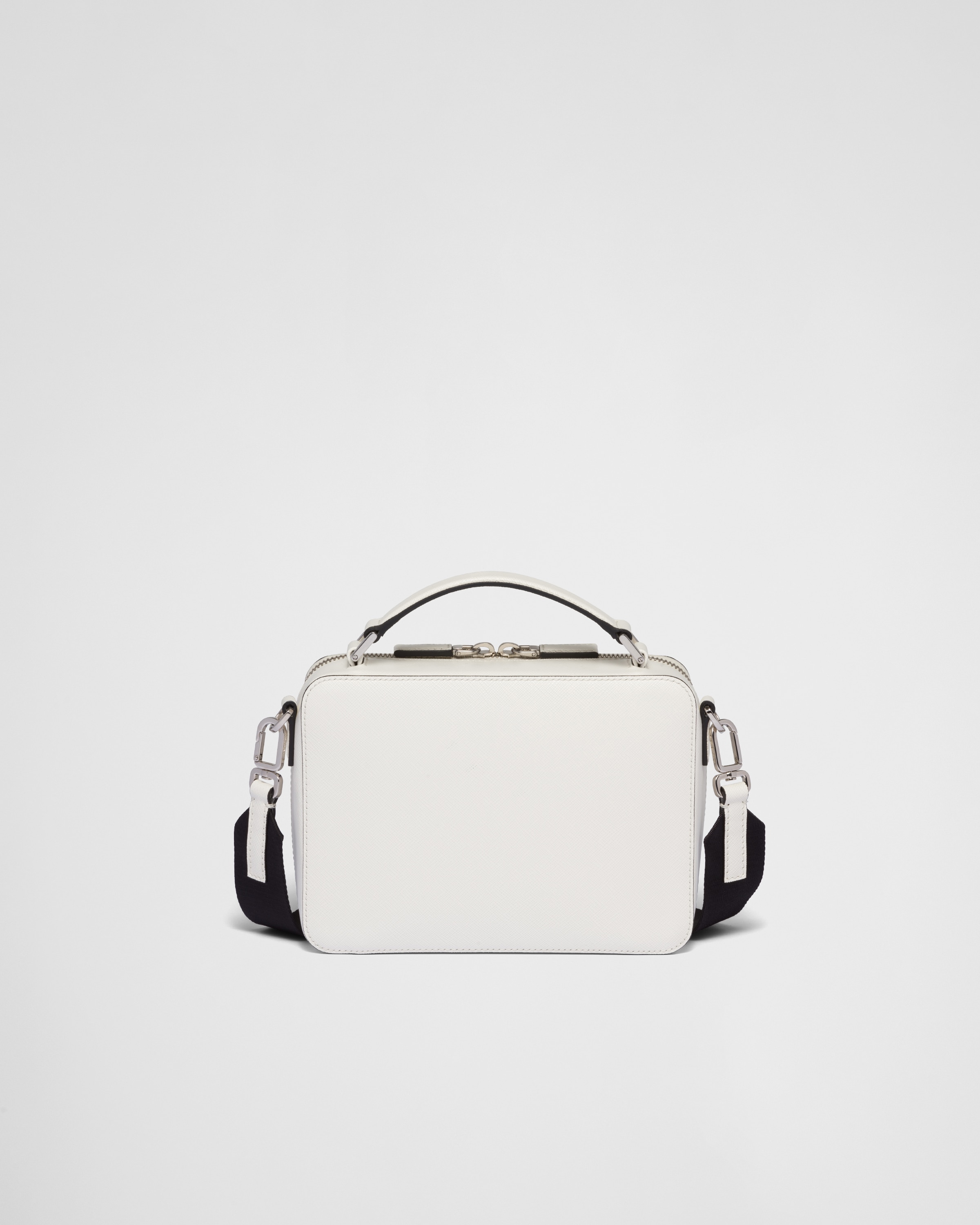 Сумка Prada Brique среднего размера из сафьяновой кожи Prada, белая — фото 4
