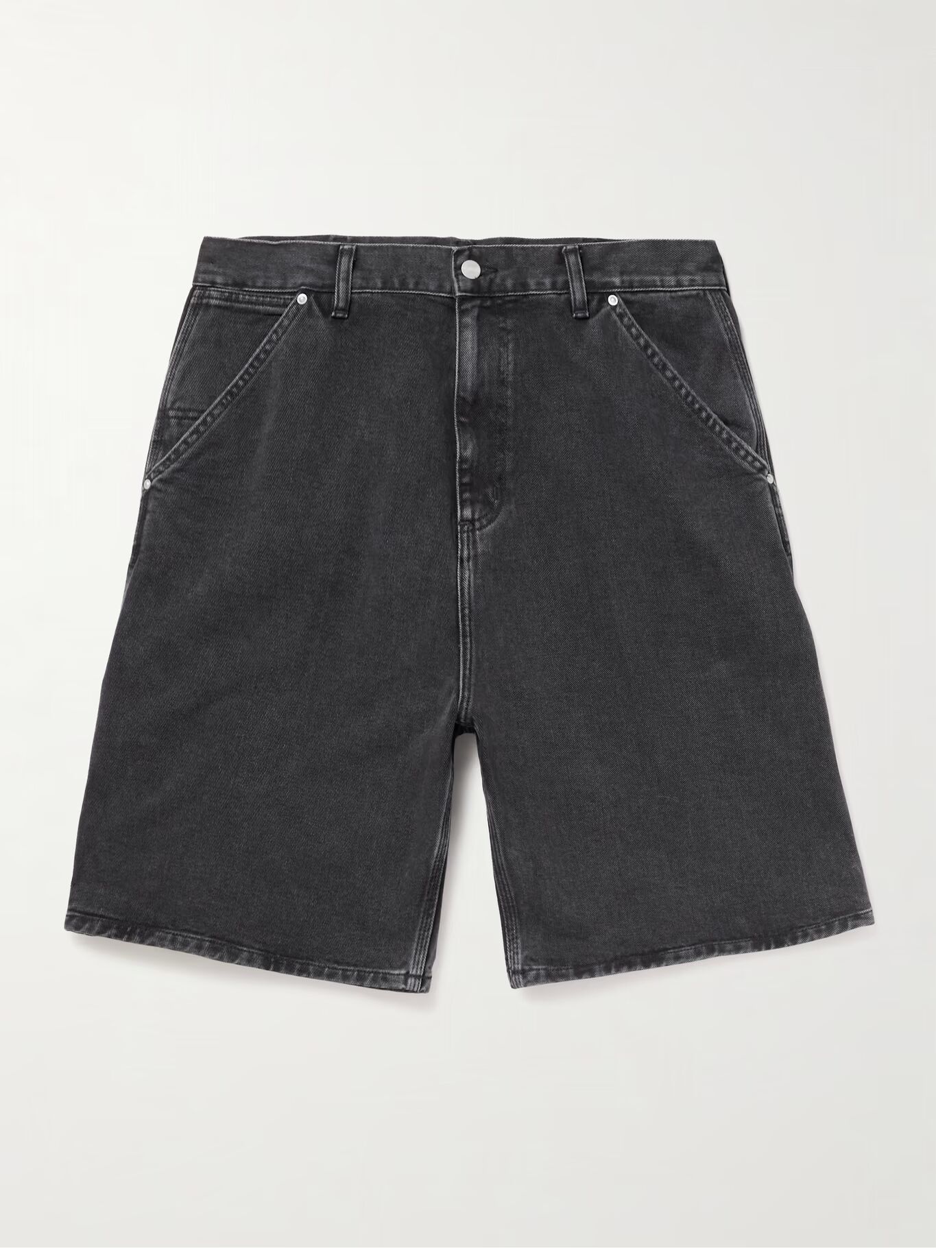

Шорты из органического денима Rivet Wide-Line CARHARTT WIP, черный