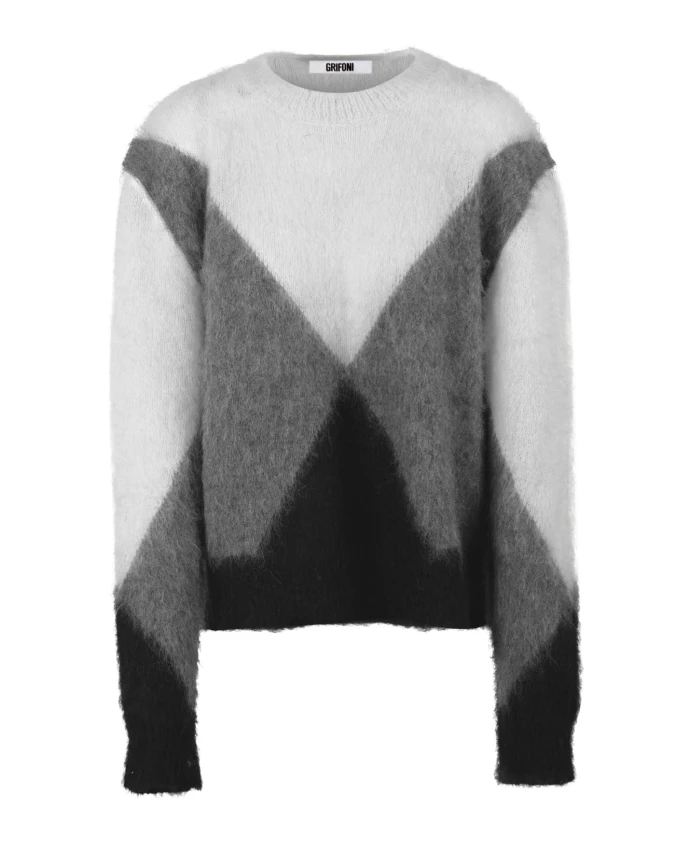 

Свитер с круглым вырезом из альпаки Mauro Grifoni, серый