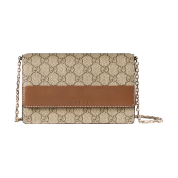 

GUCCI Кожаная сумка через плечо с логотипом GG