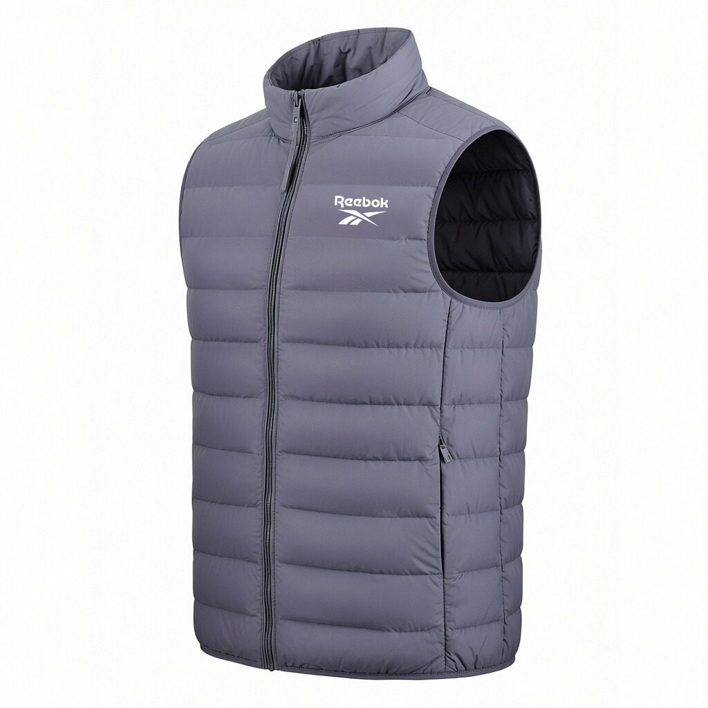 

Пуховик Unisex со стойкой, умеренная посадка, прочее Reebok, серый