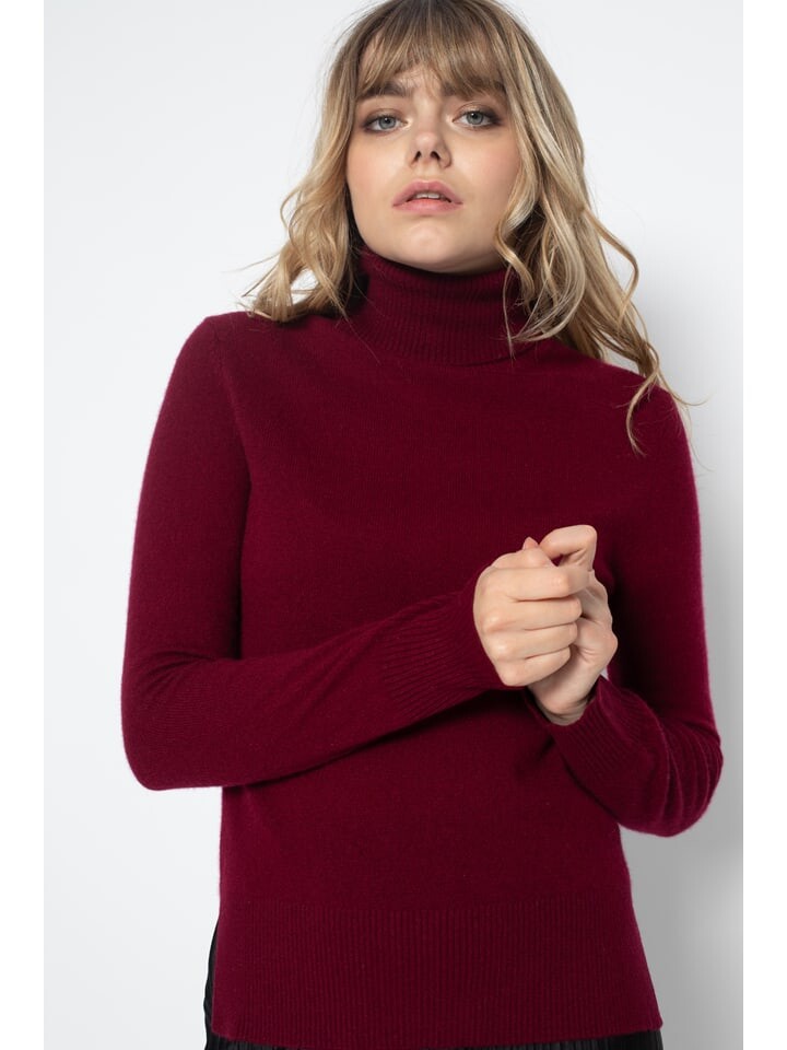 

Пуловер Perfect Cashmere Kaschmir-Rollkragenpullover Tracy, бордо