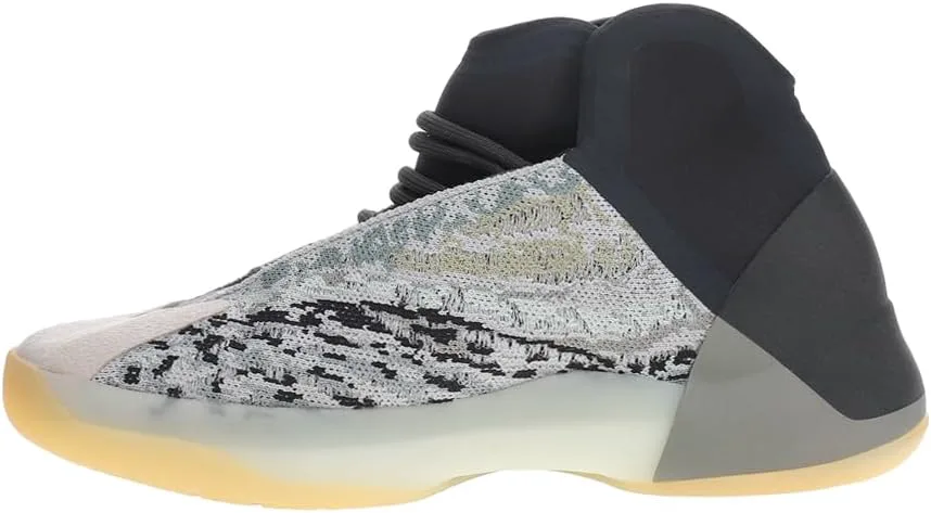 Детские кроссовки Adidas Yeezy Quantum на шнуровке для мальчиков, черный/серый — фото 3