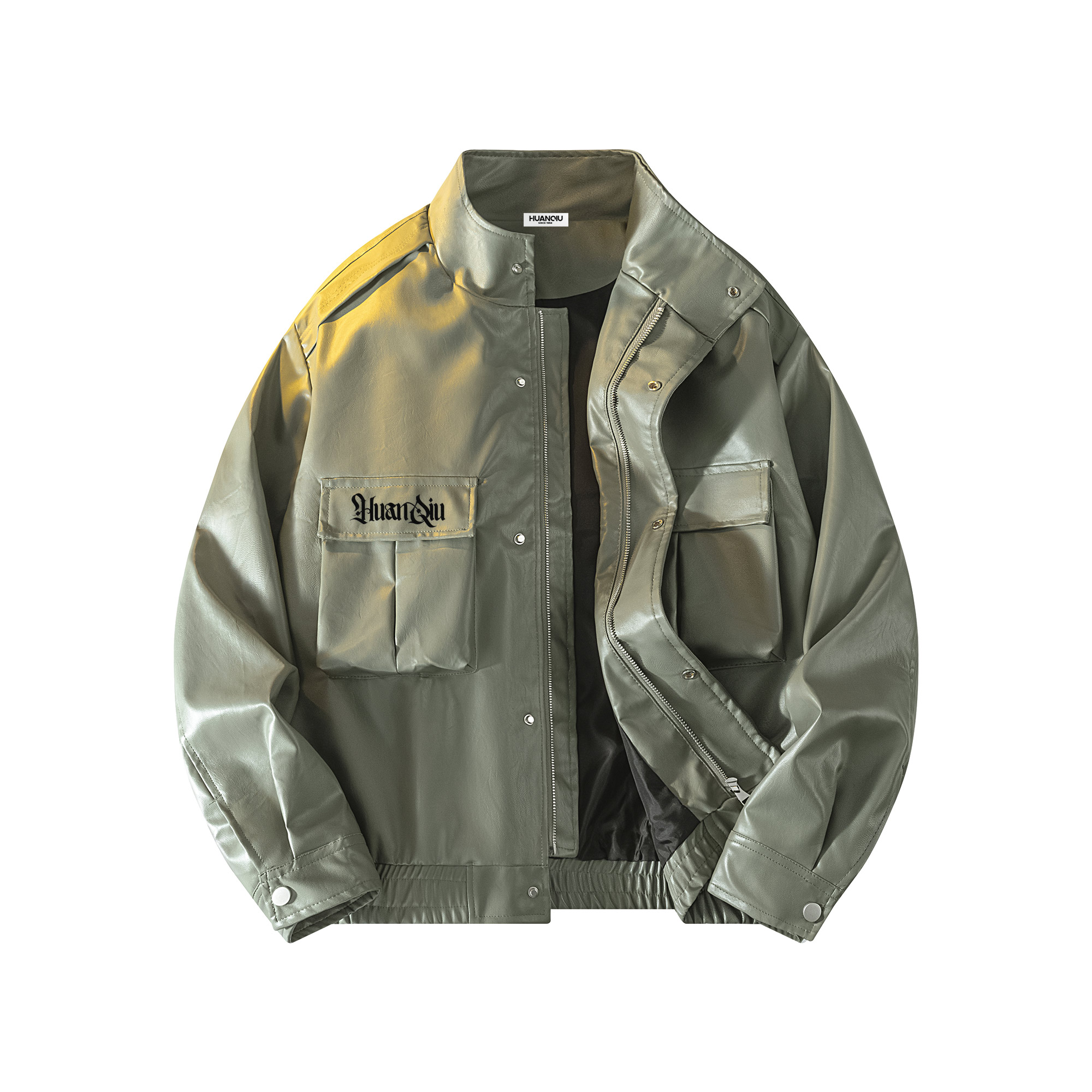 

Куртка Unisex Lapel Moderate HUANQIU, зеленый