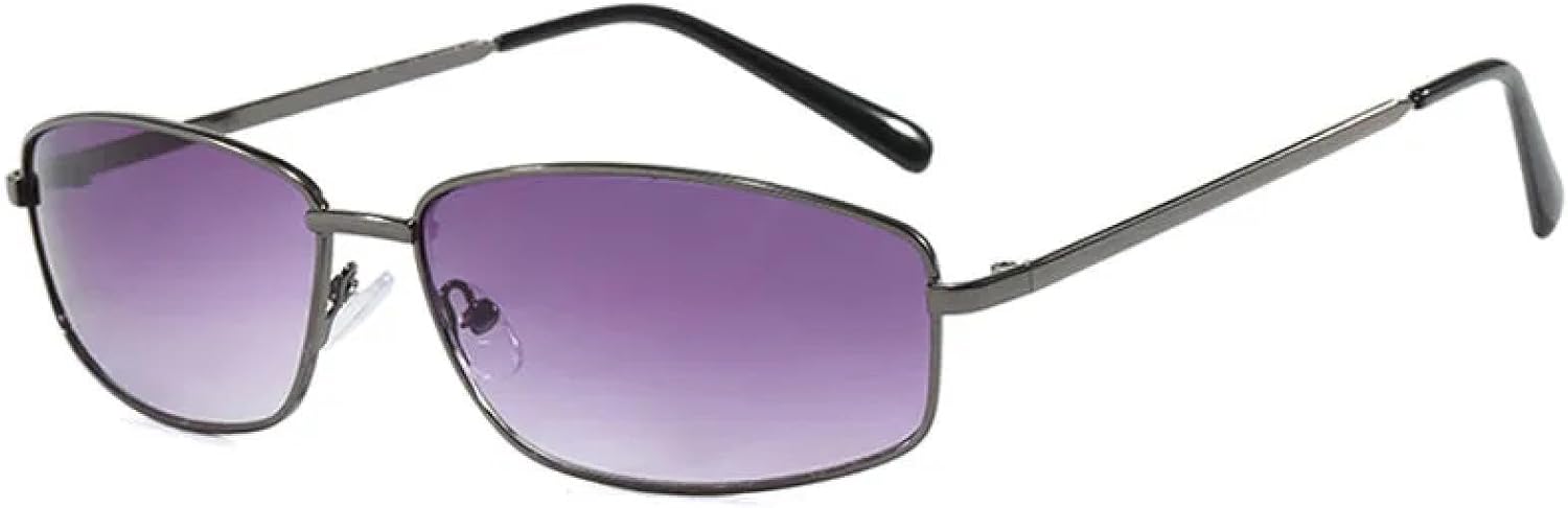 

Модные солнцезащитные очки с металлическими дужками и маленькой оправой для женщин, роскошные ретро-очки для летних путешествий с защитой от УФ-излучения UV400 TKKTLLT, Gun Gradient Gray