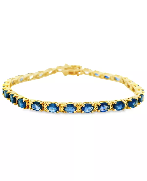 

Браслет с овальным сапфиром (11-3/4 карата) из стерлингового серебра (также доступен в изумрудном цвете) Macy'S, sapphire