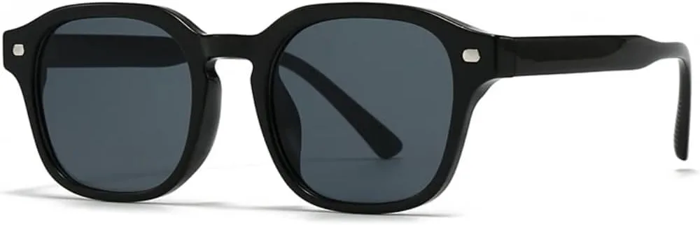 

Популярные модные солнцезащитные очки для женщин в стиле ретро с заклепками, желто-синие, с защитой от УФ-излучения UV400, для мужчин UUPTTPL, Black Grey