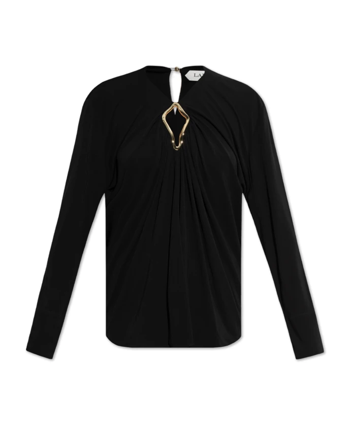 

Топ с вырезом Lanvin, черный