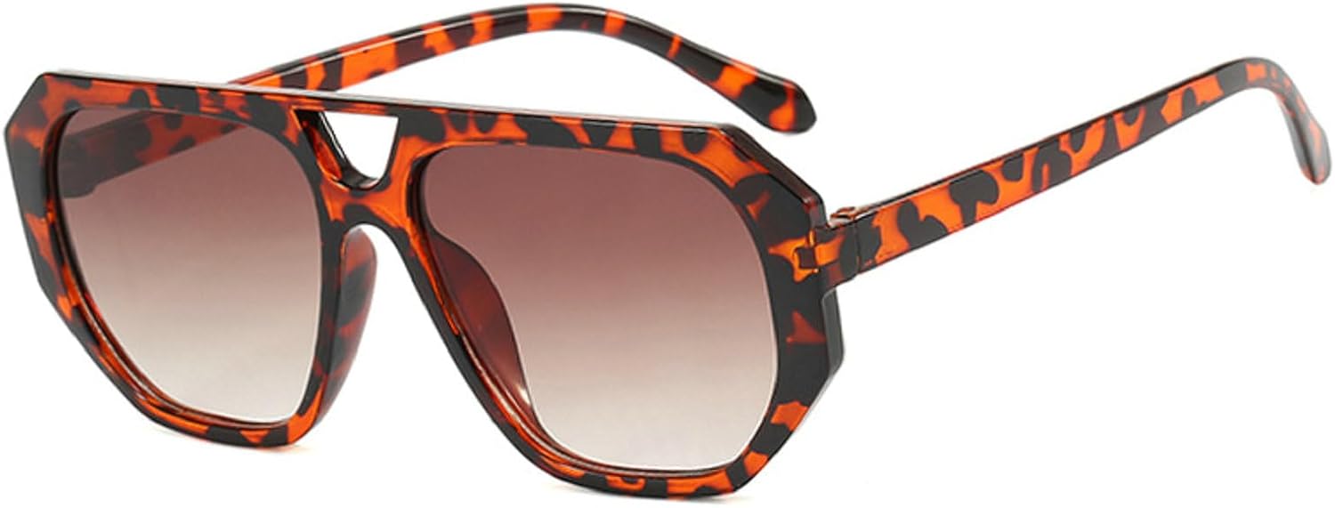 

Солнцезащитные очки Melrose Retro Square для женщин, модные градиентные очки с защитой от УФ-излучения UV400 для мужчин, панк-очки, сине-зеленые солнцезащитные очки, Leopard