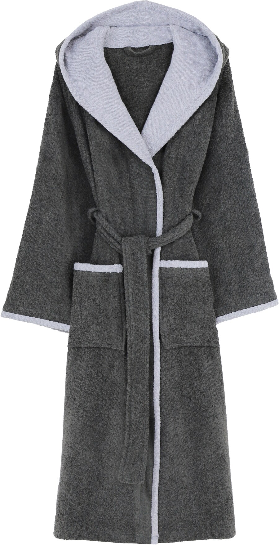 

Длинный халат HOME AFFAIRE, цвет Anthracite/Light grey